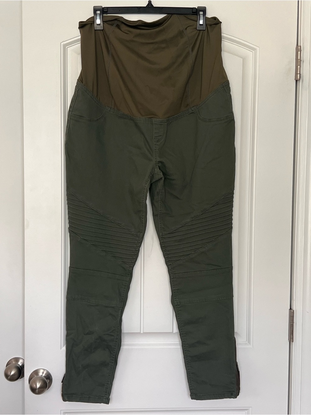Isabel Maternity by Ingrid & Isabel Olive Green Jeggings Maternity Pants Size 12